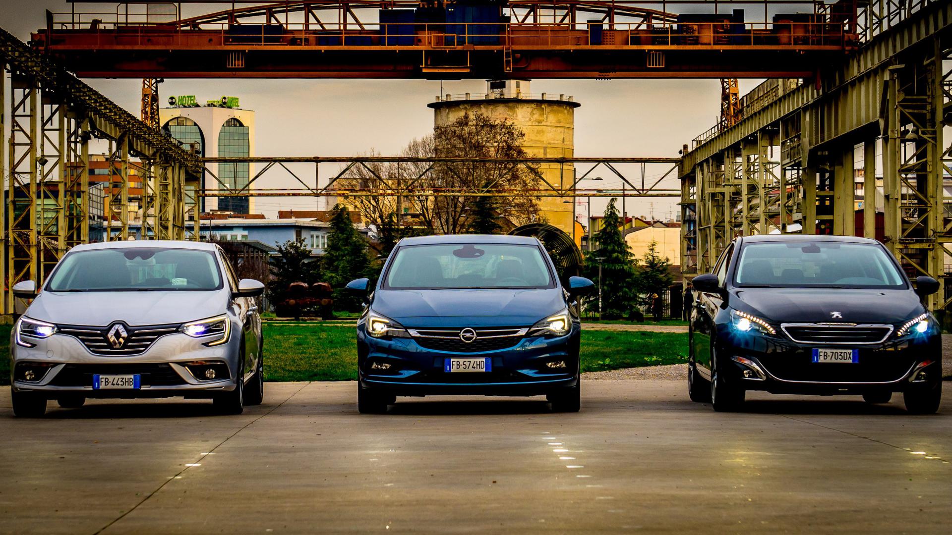 Prova Opel Astra Peugeot 308 Renault Megane Eurocar Snc Mantova