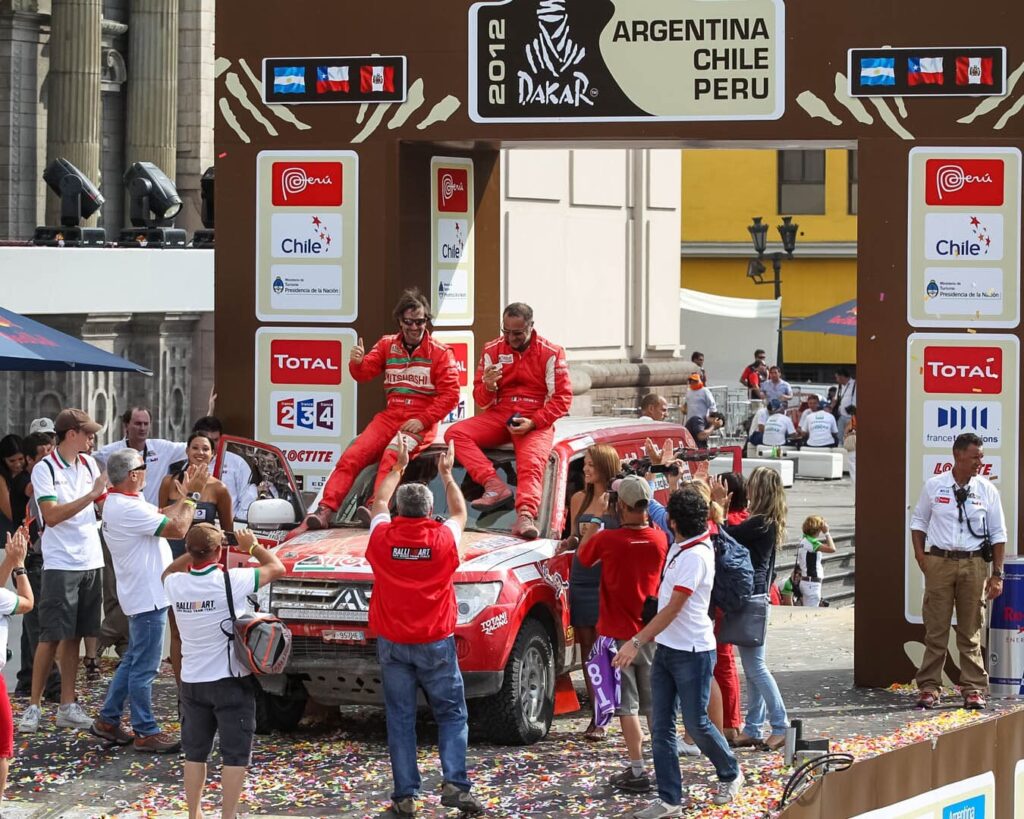 Dakar Cile Argentina Perù traguardo 2012 Mitsubishi Pajero Team Totani Rally 4x4