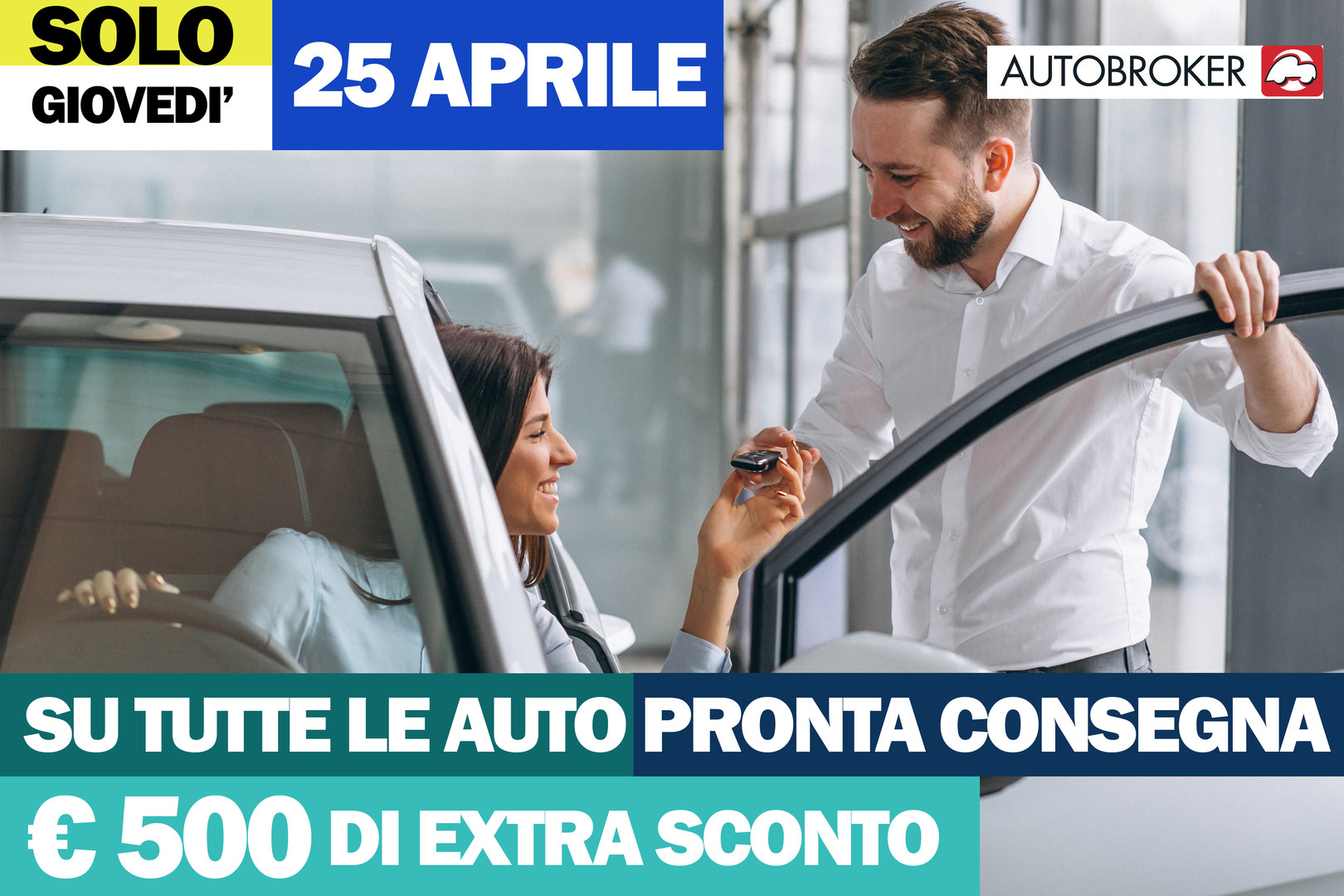 Da gruppo autobroker 500 euro di sconto su auto nissa, fiat, volkswagen pronta consegna